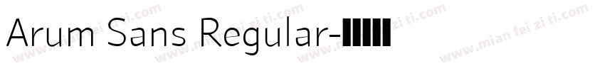 Arum Sans Regular字体转换